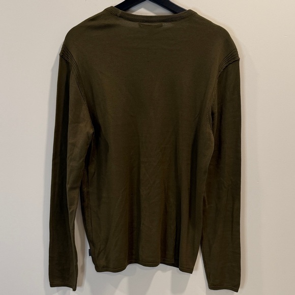 John Varvatos Khaki Long Sleeve Tee - Picture 5 of 5